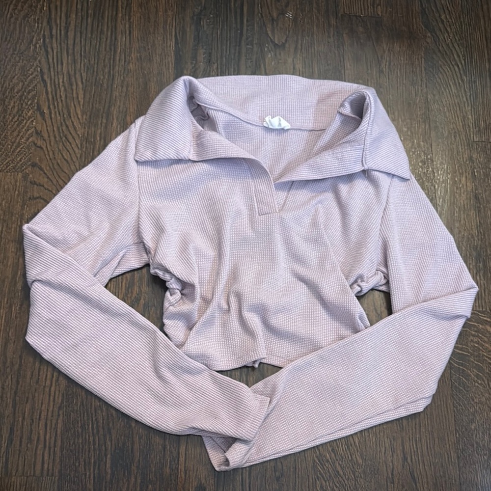 Lavender Collared Women's‎ Top